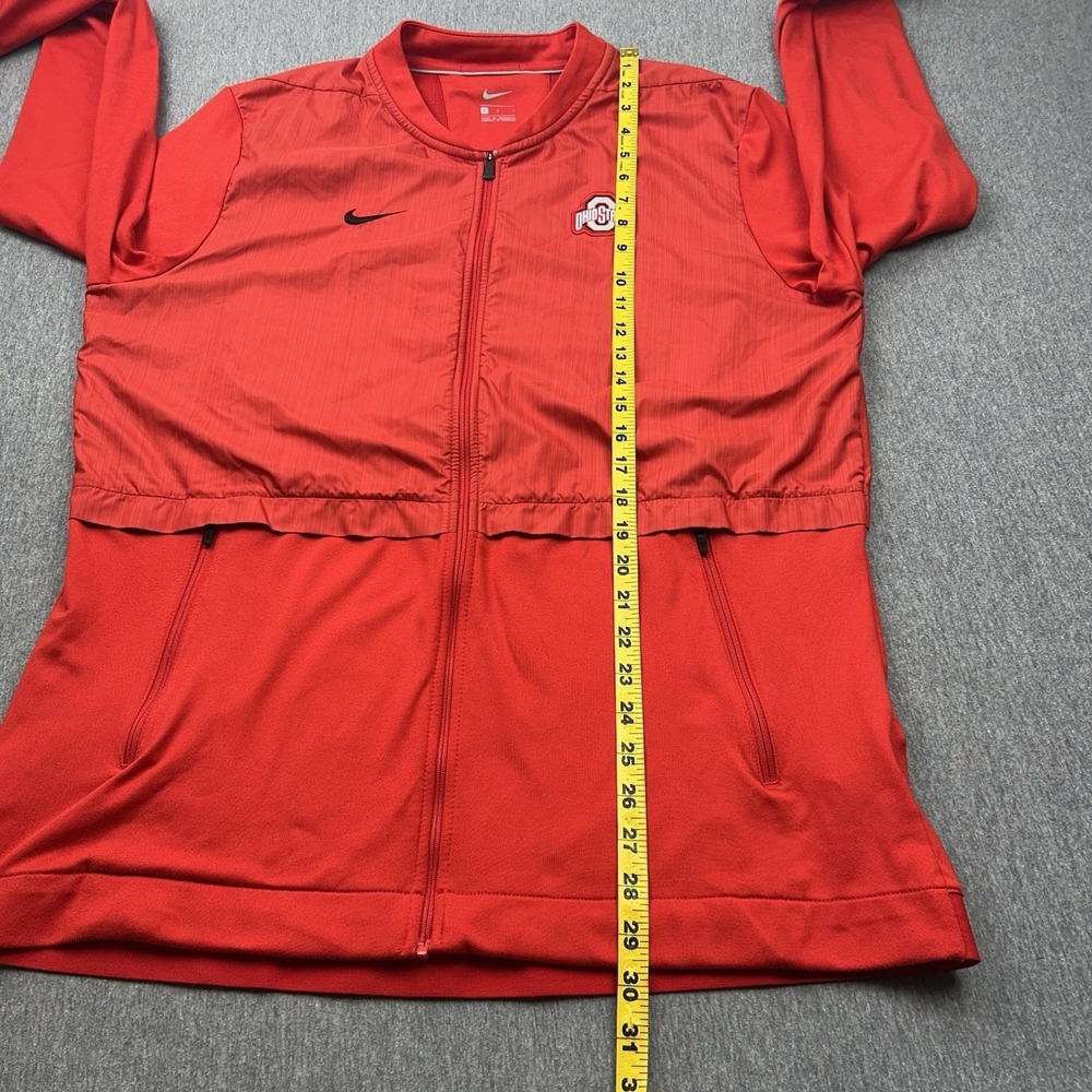 NIKE Ohio State Buckeyes Full Zip Jacket Mens Large‎ Red Windbreaker Block O - Picture 12 of 16